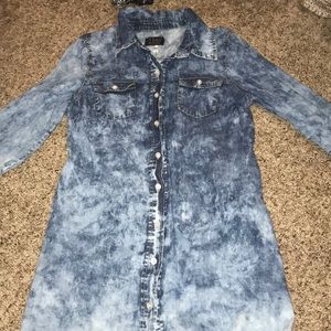Button Up Denim Dress